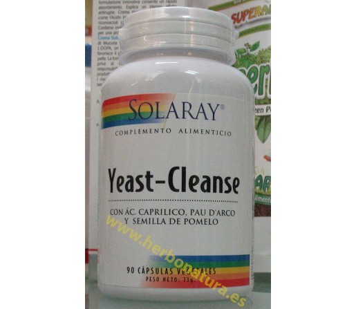 Yeast Cleanse Caprilico, Pau dárco... 90 cápsulas SOLARAY