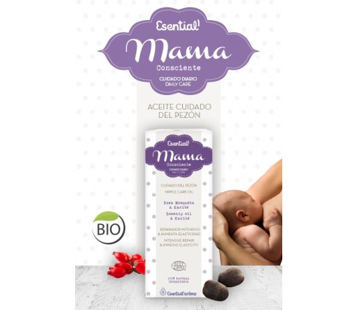 Aceite Cuidado del Pezón, Ecológico, Mama 15 ml. ESENTIAL AROMS