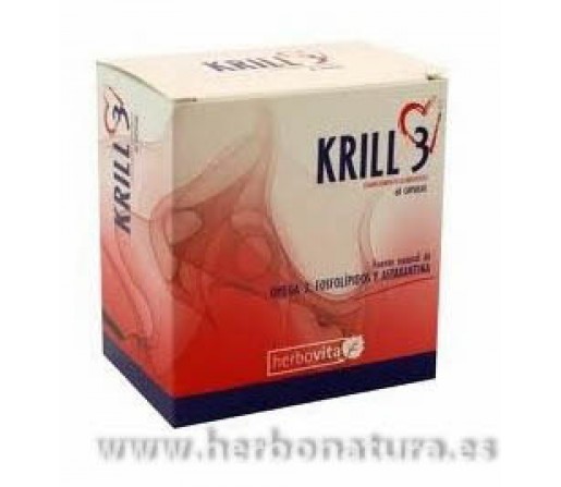 Aceite de Krill 3 Omega 3 Astaxantina 60 cápsulas HERBOVITA