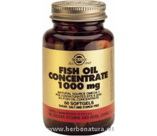 Aceite de Pescado concentrado 1000 mg 60 Cápsulas blandas SOLGAR