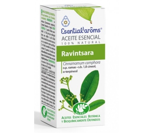 Aceite Esencial Ravintsara (Cinnamomum camphora QT cinéol) 5ml. ESENTIAL AROMS