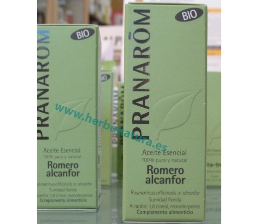 Aceite Esencial Romero Alcanfor Biológico (Rosmarinus officinalis QT Alcanfor) 10ml. PRANAROM