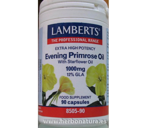 Aceite de Prímula Extra Alta Potencia con Borraja 90 cápsulas LAMBERTS