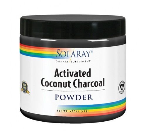 Activated Coconut Charcoal Carbón Activo de Coco 75gr SOLARAY