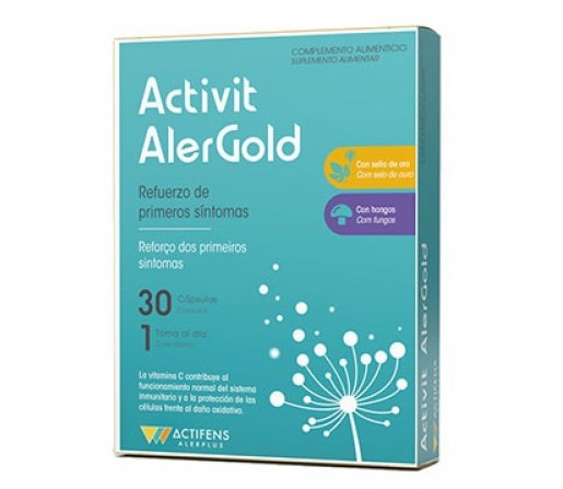 Activit AlerGold Equinacea, sello de oro, reishi, shiitake, propóleo, escaramujo 30 cápsulas HERBORA
