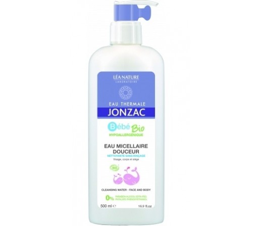 Agua Limpiadora Micelar Bebe Ecológica, para áreas delicadas sin agua 500ml. JONZAC
