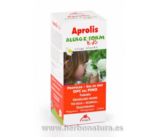 Alergi-Form Kids Jarabe niños. Ayuda a reforzar las defensas naturales. 180ml. INTERSA