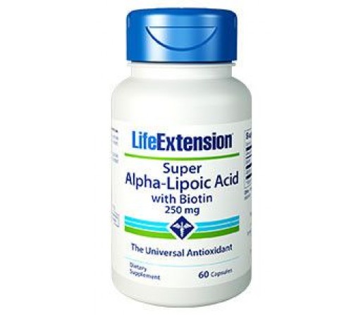 Acido Alpha Lipoic con Biotin, Lipoico, Biotina 60 cápsulas LIFEEXTENSION