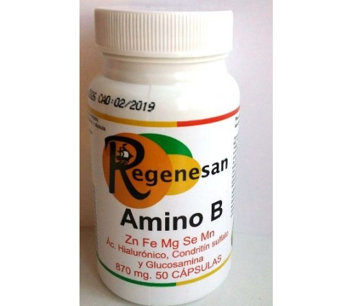 Amino B, Regenesan, Multinutriente con aminoácidos y Glutamina 50 cápsulas CITRIC DIET