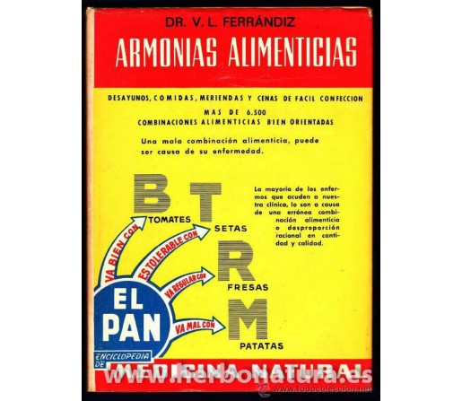 Armonias Alimenticias Libro, Dr. V. L. Ferrándiz CEDEL