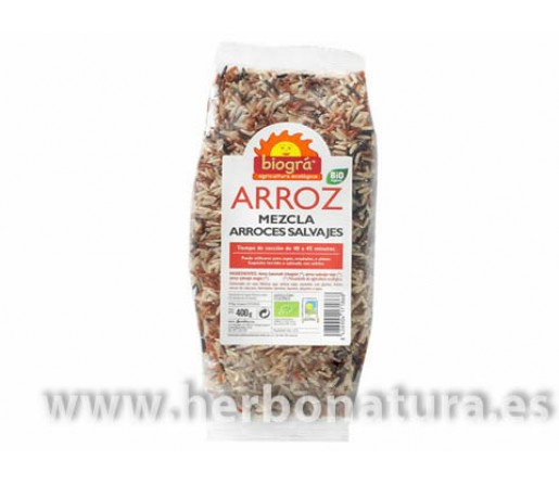 Arroz Mezcla Arroces Salvajes Bio Orgánico 400gr. BIOGRA