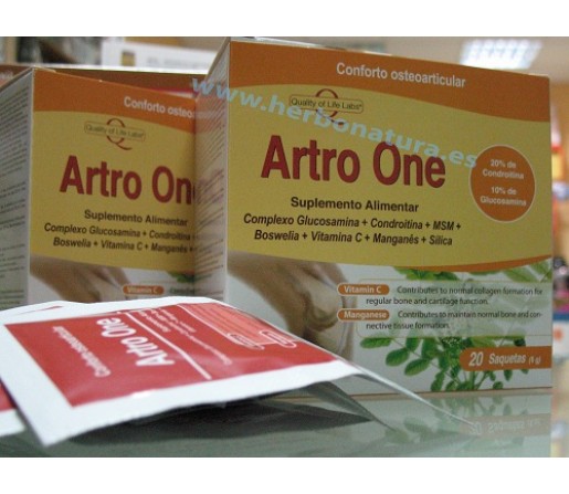 Artro One Articular Glucosamina, Condroitina, MSM... 20 sobres QUALITY OF LIFE LABS