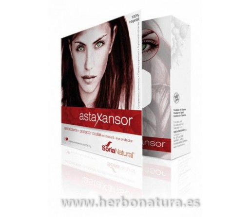 Astaxansor Astaxantina, Luteina, Zeaxantina... Antioxidante Ocular 30 perlas SORIA NATURAL