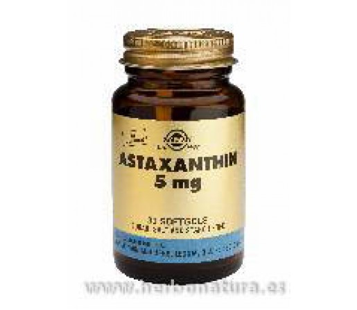 Astaxantina 5 mg 30 Cápsulas blandas SOLGAR