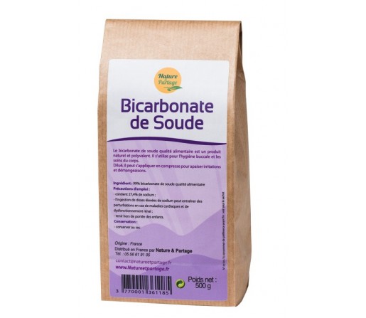 Bicarbonato de Sodio Calidad Alimentaria 500 gr. NATURE & PARTAGE