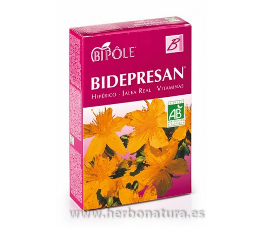 Bidepresan Hipérico, Jalea y Vitaminas, Bipole 20 ampollas INTERSA