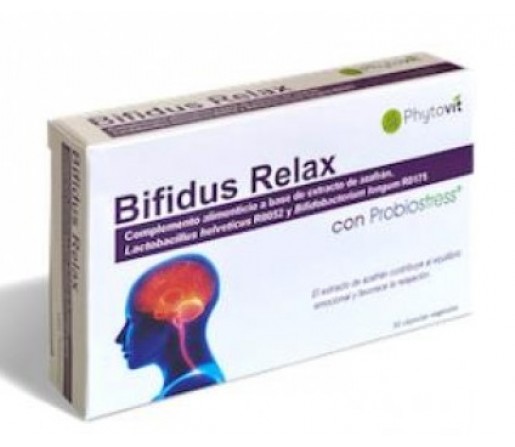 Bifidus Relax con Probiostress, Probioticos con Extracto de Azafrán 30 cápsulas PHYTOVIT
