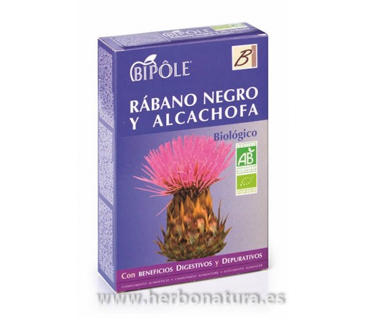 Bipole Rábano Negro y Alcachofa Biológico Digestivo y Depurativo 20 ampollas INTERSA