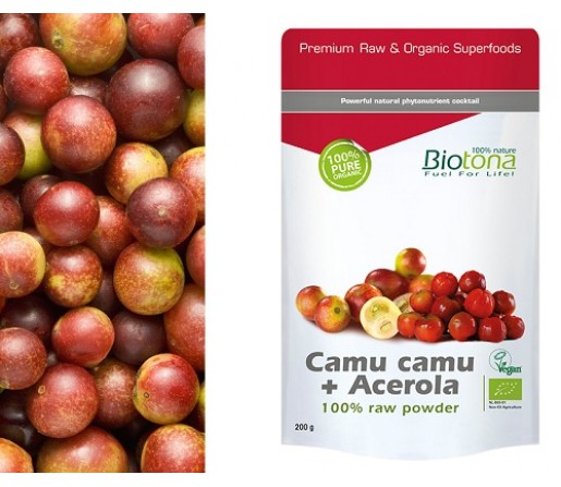 Camu Camu con Acerola Crudo, Biológico 200gr. BIOTONA