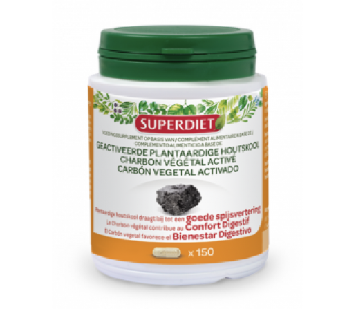 Carbón Vegetal Activado 150 cápsulas SUPERDIET