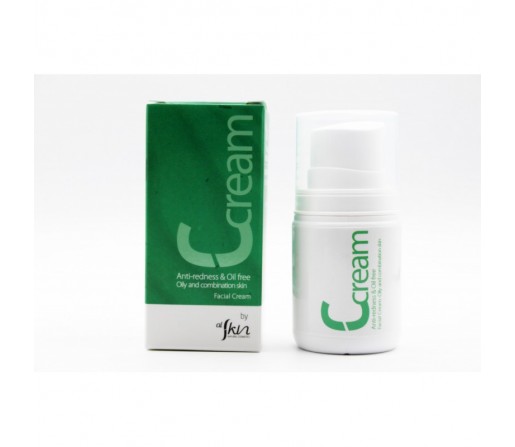 Crema Facial Ccream Piel Grasa y Mista, Ecológica de Chlorella vulgaris, Antirojeces 50ml. ALSKIN