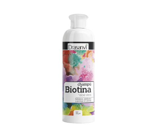 Champú Biotina y Aloe Vera, Fortalece, abrillanta y Protege 1litro DRASANVI