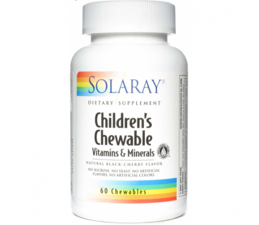 60 Comprimidos Masticables Vitaminas y Minerales Niños - SOLARAY