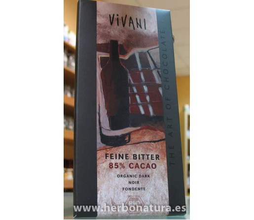 Chocolate negro 85% 100gr. biológico VIVANI