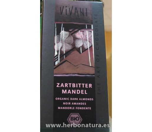 Chocolate Negro con Almendras ecológico 100gr. VIVANI