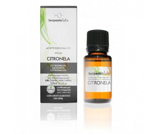 Aceite esencial Citronela Biológico (Cymbopagon nardus) 10ml. TERPENIC LABS
