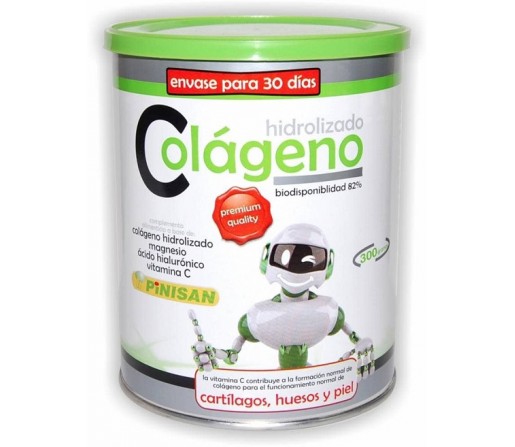 Colágeno Hidrolizado, Magnesio, Acido Hialuronico y Vitamina C 300gr. PINISAN
