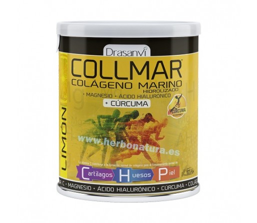 Collmar Curcuma, con Magnesio, Acido hialurónico, Colágeno 300gr. DRASANVI