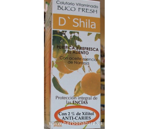 Colutorio Vitaminado Buco Fresh D`Shila Aceite Esencial Naranja 500ml
