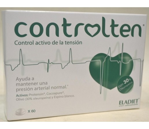 Controlten Tensión Olivo, cocoapure, Espino blanco, Protensin 60 comprimidos ELADIET