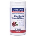 Cranberry 18.750mg. Arándano Rojo Alta Concentración 60 comprimidos LAMBERTS