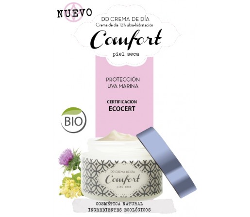 Crema de Día Biológica Comfort DD, 12 horas de Ultra-Hidratación 50ml ESENTIAL AROMS