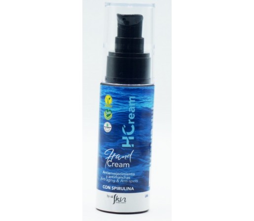 Crema de manos Biológica Antienvejecimiento y Antimanchas de Spirulina 50ml. ALSKIN