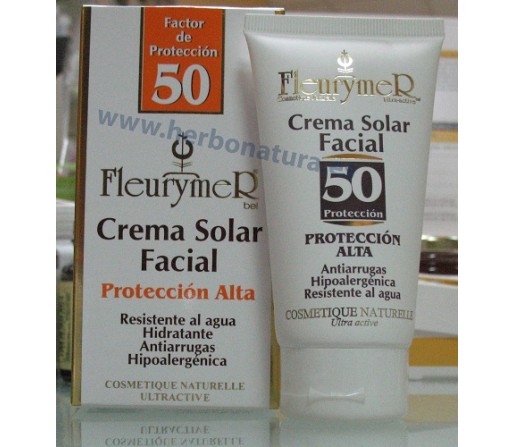 Crema Solar Facial hipoalergénica SPF 50+ tubo 80ml. FLEURYMER