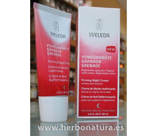 Crema de noche reafirmante de granada 30ml. WELEDA