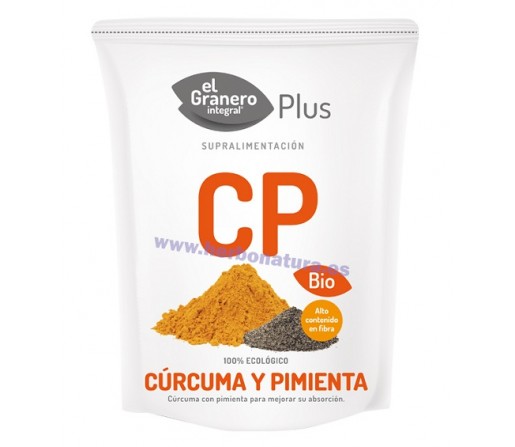 Cúrcuma y pimienta polvo Superalimento Biológico Plus 200gr. EL GRANERO INTEGRAL