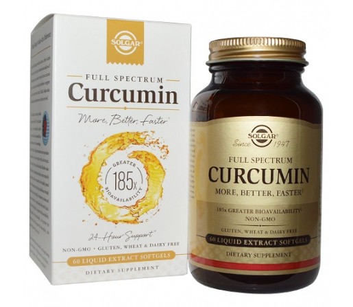 Curcumin Full Spectrum, Curcumina de mayor biodisponibilidad 30 perlas SOLGAR