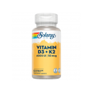 Vitamina D3 con K2, (MK7) 120 cápsulas SOLARAY en Herbonatura.es