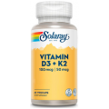 Vitamina D3 con K2, (MK7) 60 cápsulas SOLARAY