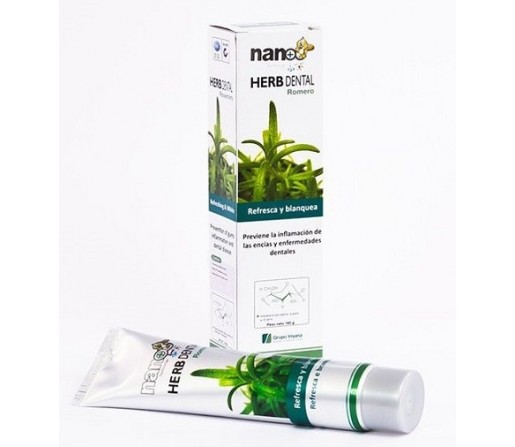 Dentífrico pasta herb dental Romero con Nano Plata 160gr. IRISANA