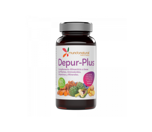 Depur Plus Depurativo, Colina, Magnesio, Cardo, Cúrcuma... 60 cápsulas MUNDONATURAL
