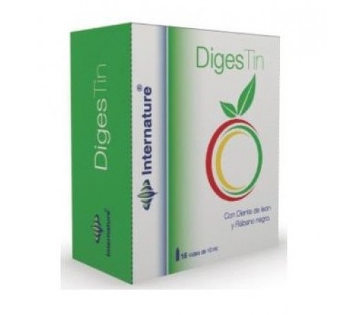 DigesTin, Digestiones con Diente de león, Rábano negro, Cardo mariano 15 viales INTERNATURE