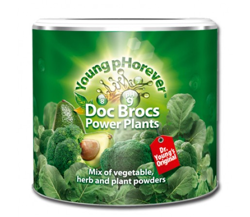 Doc Brocs Power Plants Alcalinizante Superalimento Verde 220gr. YOUNG PHOREVER