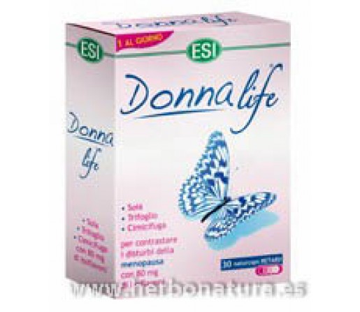 Donna Life Isoflavonas, trébol rojo, Cimífuga, Magnesio y B6 30 cápsulas ESI