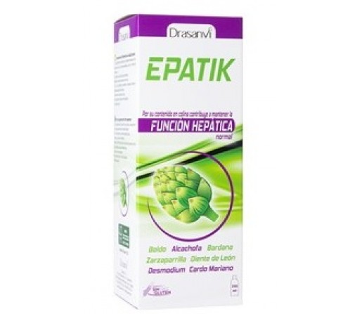 Epatik Jarabe Hepático 250ml - Boldo, Alcachofa, Desmodium, Cardo Mariano - DRASANVI