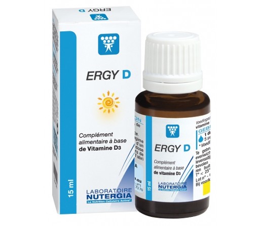 Ergy D Vitamina D3 Natural Sistema Inmune y Huesos 15ml. NUTERGIA